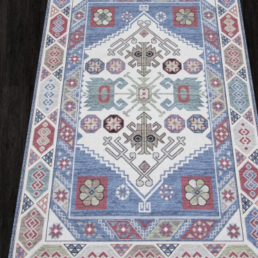 Ковер AB150A - BLUE / CREAM - Прямоугольник - коллекция LOTUS