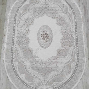 Турецкий ковер Amatis Lux 36548A OVAL GREY / L.BEIGE