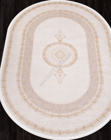 Ковер турецкий SI026A LISSABON (Полиэстер хит-сет, кремовый)