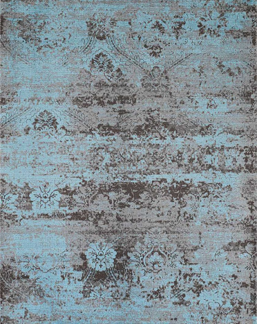 Ковер турецкий MK015 Qum (Полиэстер хит-сет, голубой)