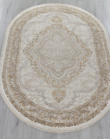 Ковер 27226A - BEIGE / BEIGE - Овал - коллекция MOSSO