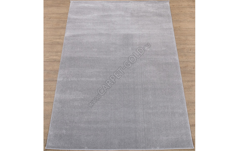 Пушистый серый ковер ДИЗАЙН 47002 ЦВЕТ 45255 Софт длинный ворс