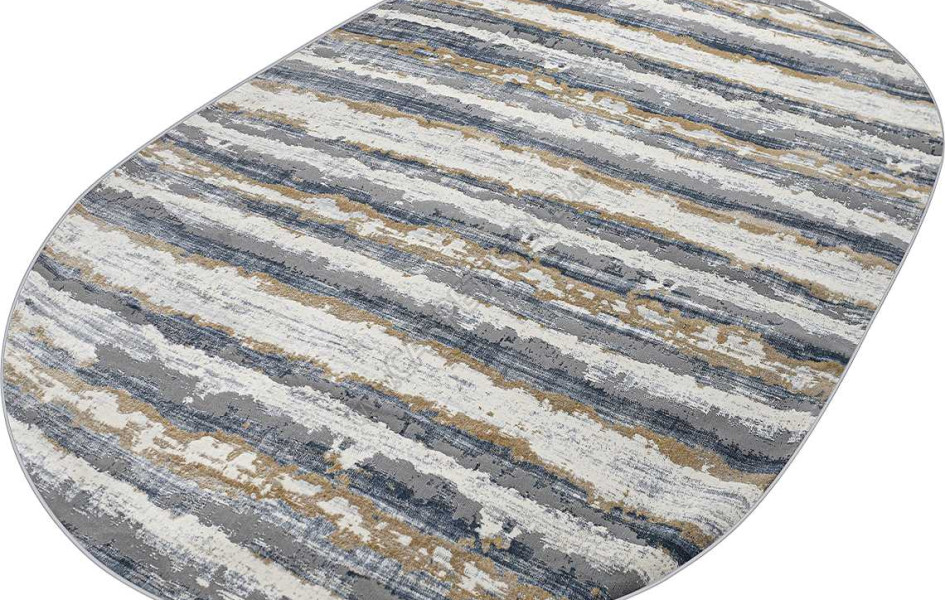 Турецкий ковер Regnum 37939A OVAL BLUE / L.GREY