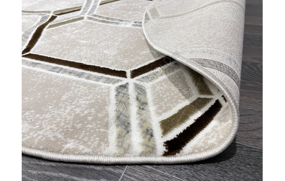 Турецкий ковер 40526B_COKME BEJ / KAHVE ОВАЛ