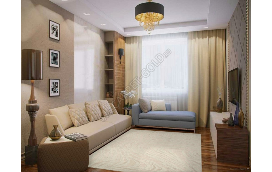 Ковер D336A - KREM COKEN / HEATSET KREM - Прямоугольник - коллекция TURIN