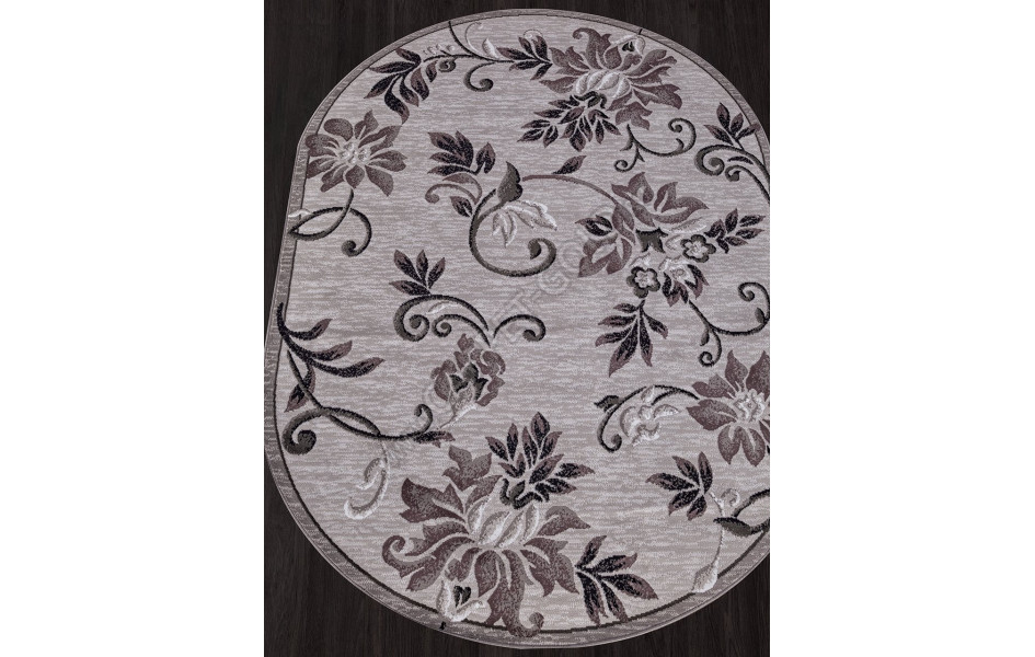 Ковер d353 - GRAY - Овал - коллекция SILVER