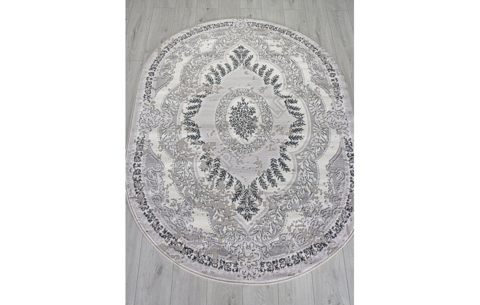 Ковер F290 - DARK GRAY - Овал - коллекция PALERMO